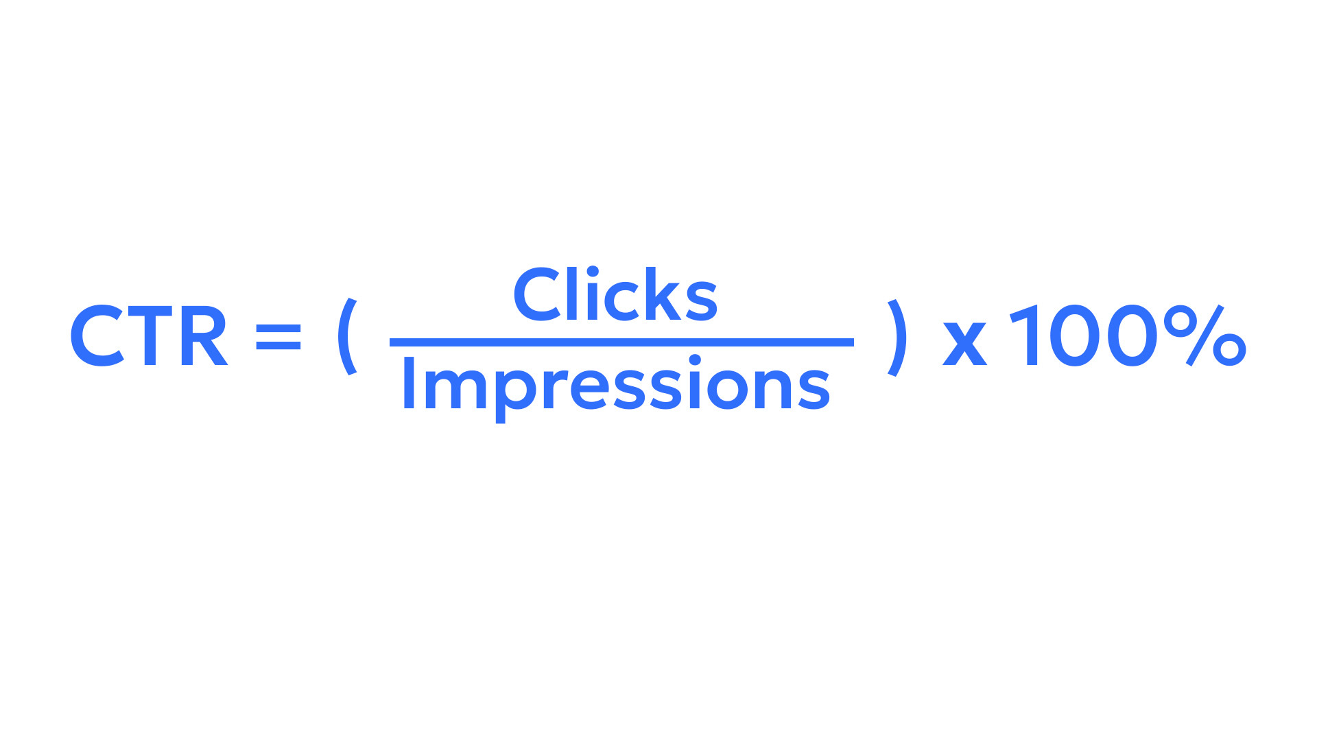 how to calculate CTR